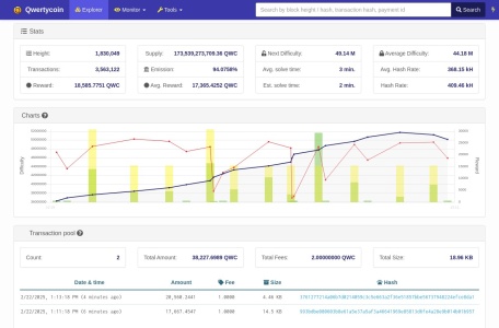 Qwertycoin区块浏览器