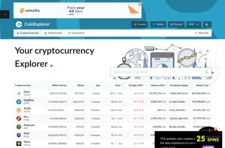 Dash coinexplorer